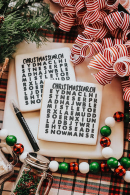 Christmas Word Search Cookie