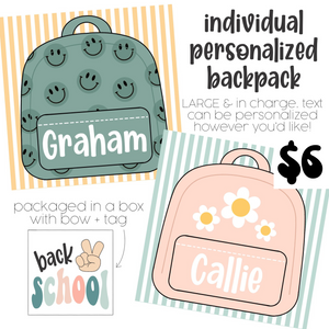 Personalized Back Packs