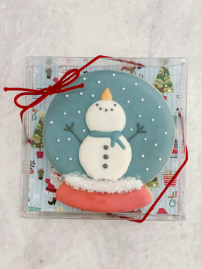 Happy Snowman Globe Cookie