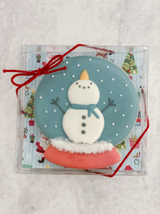 Happy Snowman Globe Cookie