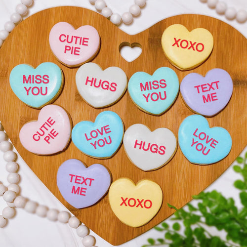 MINI Conversation Heart Cookies